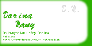 dorina many business card